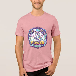 Unicorn Pixel Unicorn Power POD Ready Apparel Grap Tri-Blend Shirt