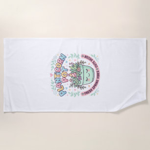 Unicorn Planticorn Pot Graphic Design Graphic Tee  Beach Towel