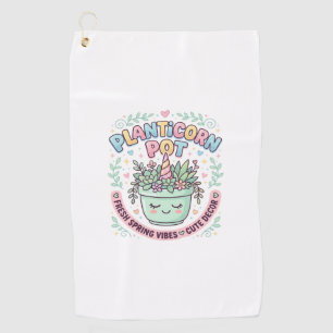 Unicorn Planticorn Pot Graphic Design Graphic Tee Golf Towel