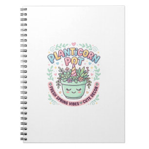 Unicorn Planticorn Pot Graphic Design Graphic Tee  Notebook