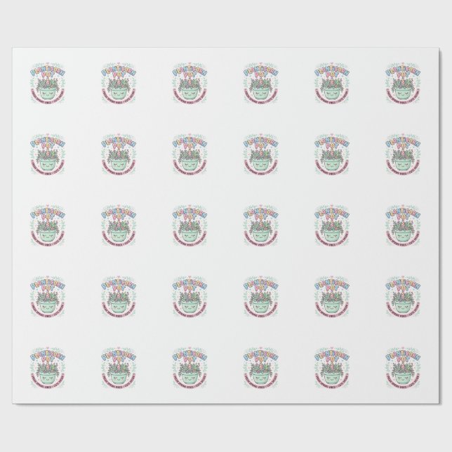 Unicorn Planticorn Pot Graphic Design Graphic Tee  Wrapping Paper (Flat)