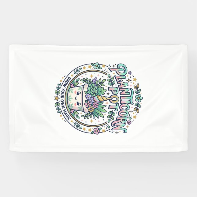 Unicorn Planticorn Pot POD Ready POD Artwork_1 Banner (Horizontal)