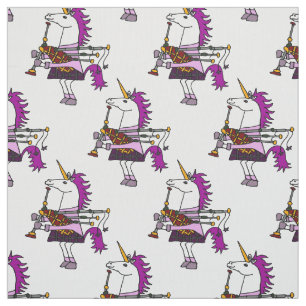 Unicorn Playing Bagpipes Fabric