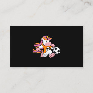 Unicorn playing Football Ball Player Apparel Quart Business Card