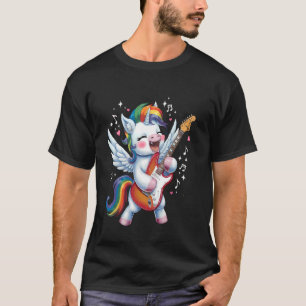 Unicorn Playing Guitar Unicorn Rock Star Guitar Ro T-Shirt