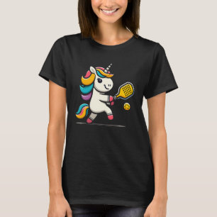 Unicorn Playing Pickleball Player Lover Kids Women T-Shirt