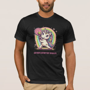 Unicorn Playing Pickleballer Sports Lover T-Shirt
