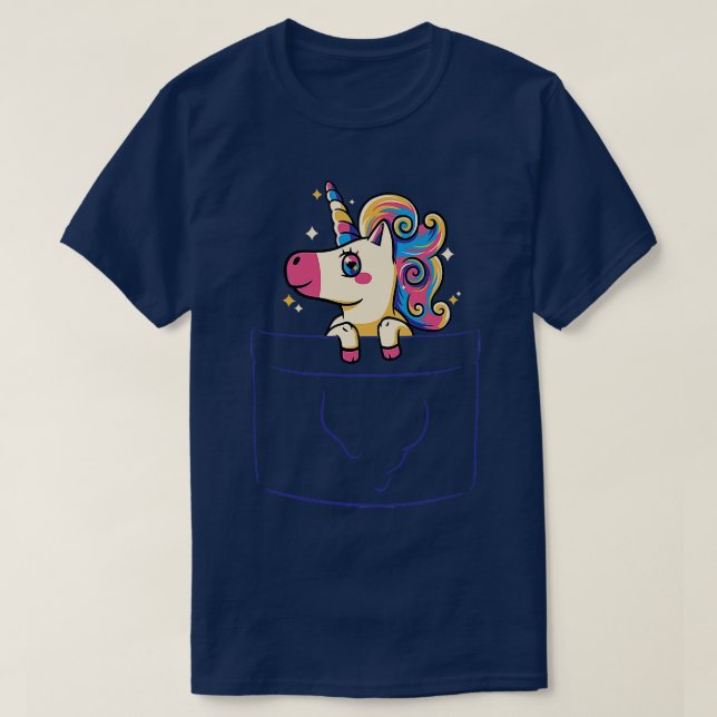 Unicorn Pocket by Tobe Fonseca T-Shirt (Design Front)
