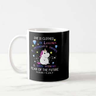 Unicorn Pony She Is Clothed In Leggings Oversized Coffee Mug