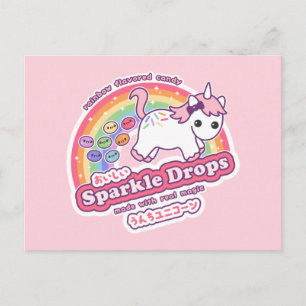 Unicorn Poop Candy Postcard