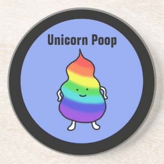MiKa Art (Unicorn Poop Funny Coaster Fun Rainbow Poop Joke...)