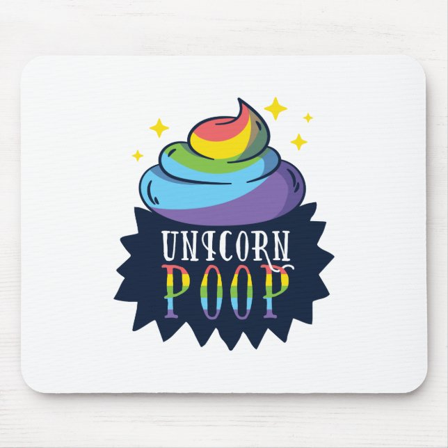 Unicorn Poop Mouse Pad (Front)
