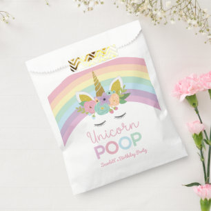 Unicorn Poop Rainbows Birthday Party Treat Favour Bag