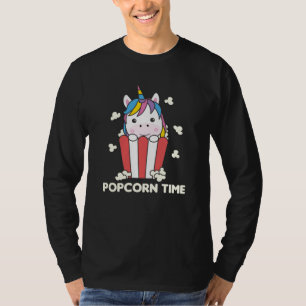 Unicorn Popcorn Whats Poppin Funny T-Shirt