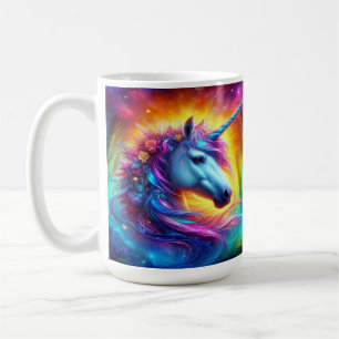 Unicorn Portrait in Enchanted Forest  Coffee Mug