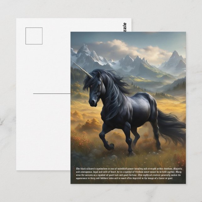 Unicorn  postcard (Front/Back)