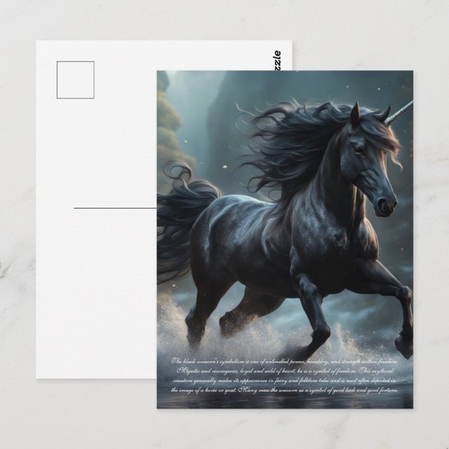Unicorn  postcard (Front/Back)