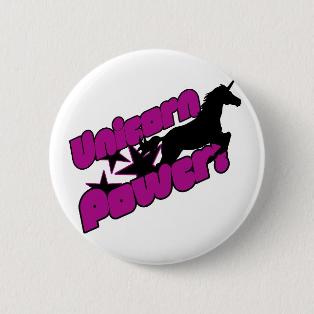 Unicorn Power 2 Inch Round Button (Front)