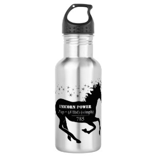 Unicorn Power Fake Math Formula Funny 532 Ml Water Bottle