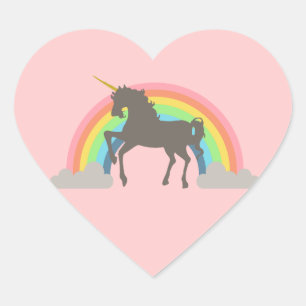 Unicorn Power Heart Sticker