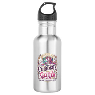 Unicorn Powered by Curiosity and Glitter Stylish W 532 Ml Water Bottle