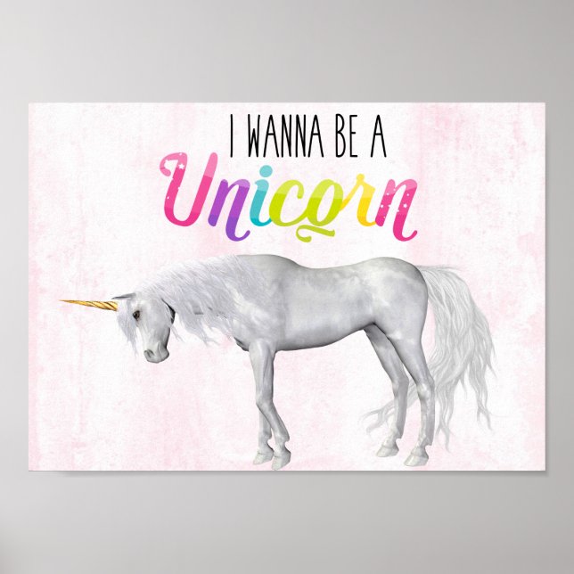 Unicorn Premium Canvas (Gloss) Poster (Front)