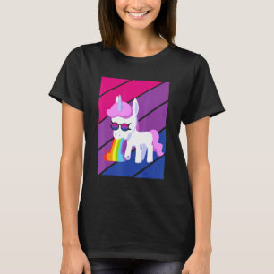 Unicorn Pride Bisexual Flag LGBTQ Proud Ally Pride T-Shirt