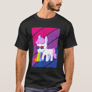 Unicorn Pride Bisexual Flag LGBTQ Proud Ally Pride T-Shirt
