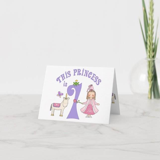 Unicorn Princess 1st Birthday Fill-in Invitation (Front)