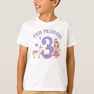 Unicorn Princess 3rd Birthday T-Shirt