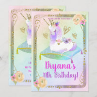 Unicorn Princess Iridescent Rainbow Pastel Party