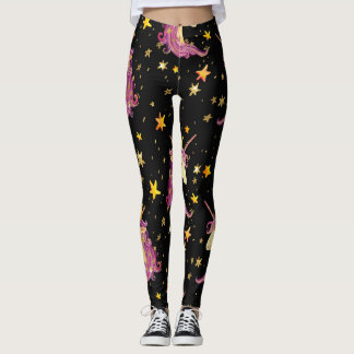Unicorn Princess: Watercolor Fairy Tale Leggings