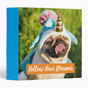 Unicorn Pug Binder