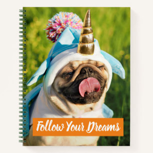 Unicorn Pug Notebook