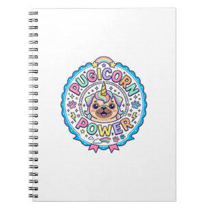 Unicorn Pugicorn Power Funny Cute Gift Design_1 Notebook