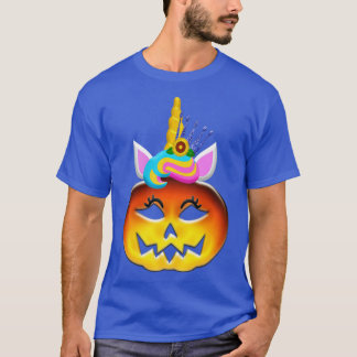 Unicorn Pumpkin - Halloween Cute Thanksgiving Girl T-Shirt