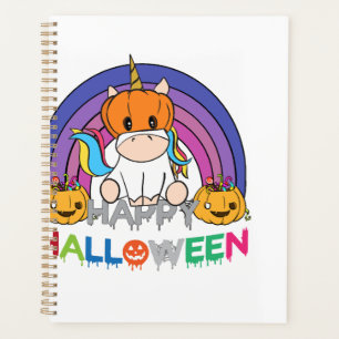 Unicorn Pumpkin Head For Halloween Planner