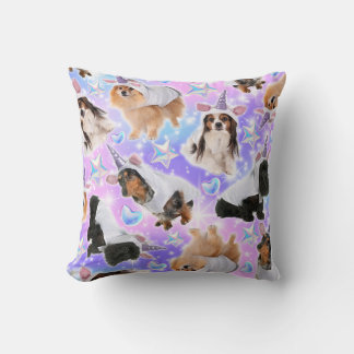 Unicorn Puppies Throw Pillow