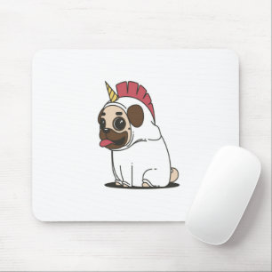 Unicorn Puppy Cute Pug Dog Lover Gift Mouse Pad