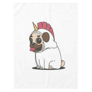 Unicorn Puppy   Cute Pug Dog Lover Gift Tablecloth