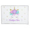 Unicorn Purple Flowers Glitter Stars Personalized