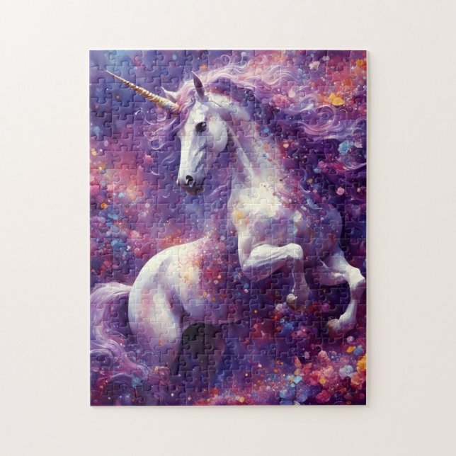 Unicorn Purple Mane Jigsaw Puzzle (Vertical)