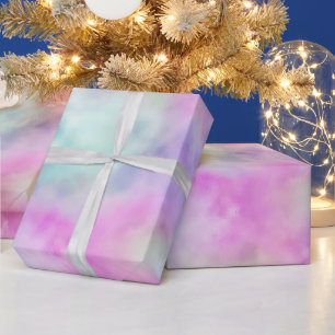 Unicorn Purple Pink Aqua Blush Wrapping Paper