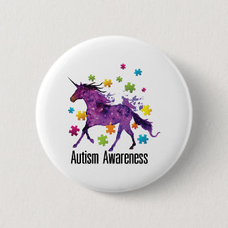 Unicorn Puzzle Piece Autism Awareness Gifts 2 Inch Round Button