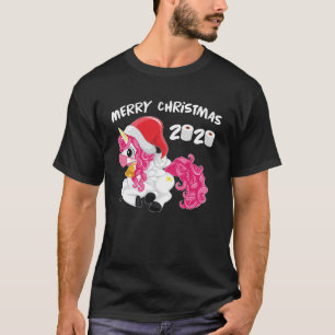 Unicorn Quarantine Christmas Face Mask 2020 Kids s T-Shirt