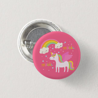 Unicorn Rainbow 1 Inch Round Button