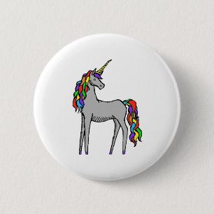 Unicorn Rainbow 2 Inch Round Button