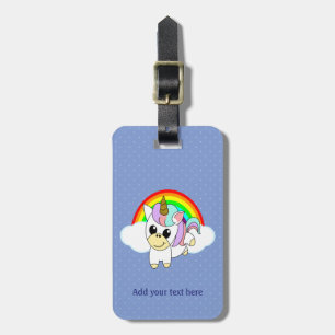 Unicorn, Rainbow and Clouds Personalized Luggage Tag