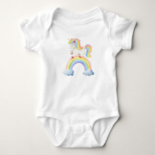 Unicorn Rainbow  Baby Bodysuit
