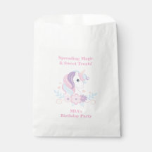 Unicorn Rainbow Birthday Favour Bag
